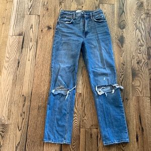 Abercrombie ankle straight ultra high rise